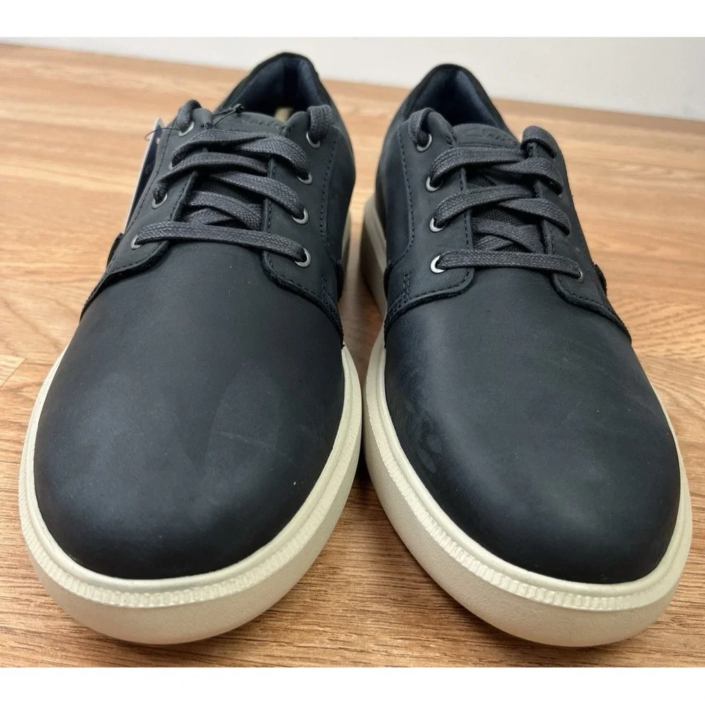 Clarks Brodin Seam Leather Sneakers Navy Blue Men's Size 11.5 NEW